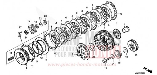 EMBRAYAGE VT750SB de 2011